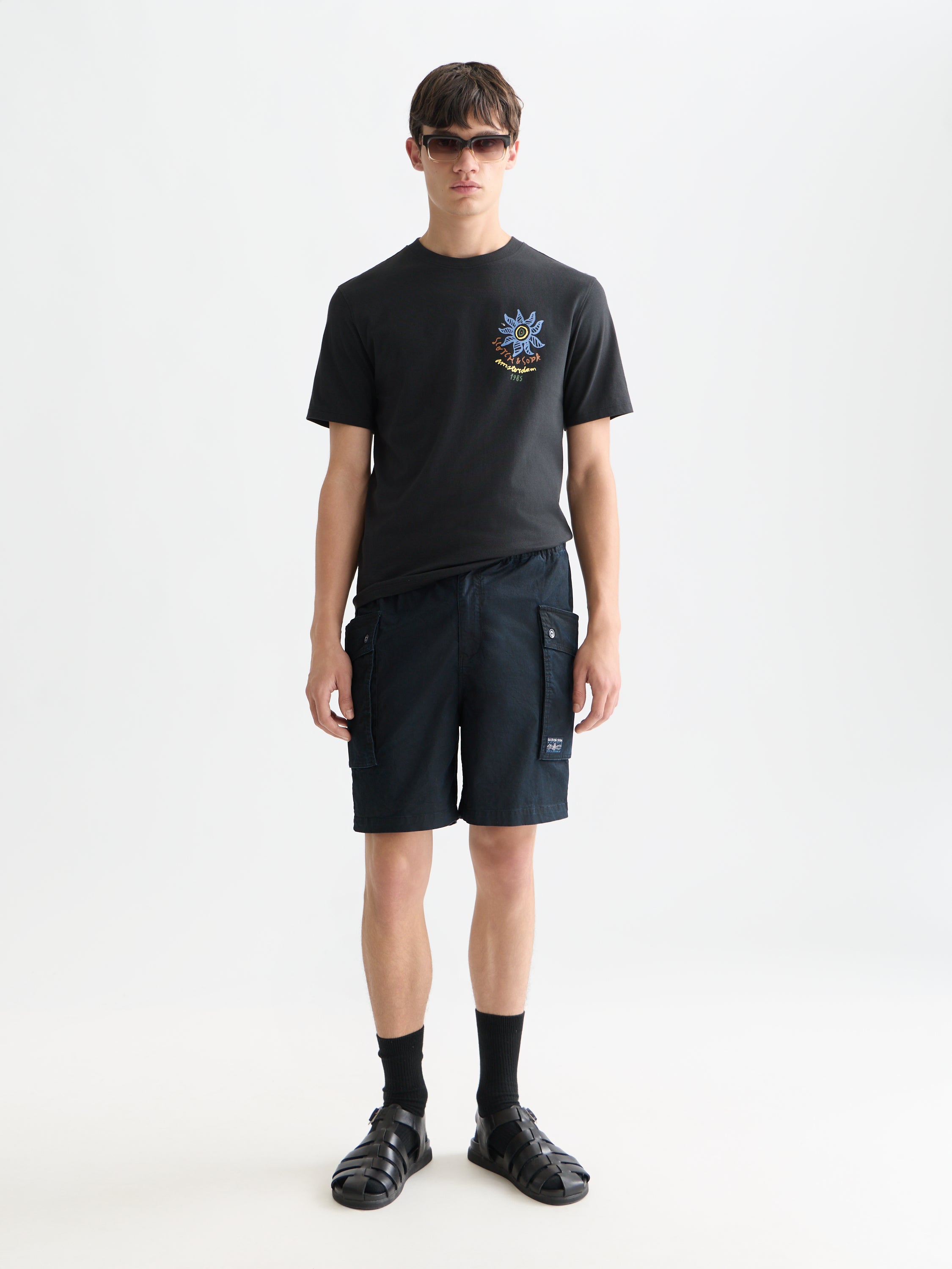 Front And Back Artwork Regular Fit T-Shirt - Meteorite