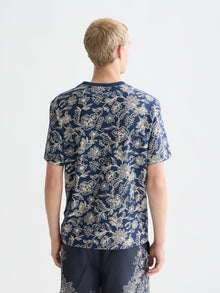 T-shirt imprimé coupe classique - Robe bandana porte-bonheur bleue