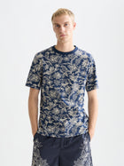 T-shirt imprimé coupe classique - Robe bandana porte-bonheur bleue