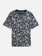 T-shirt imprimé coupe classique - Robe bandana porte-bonheur bleue
