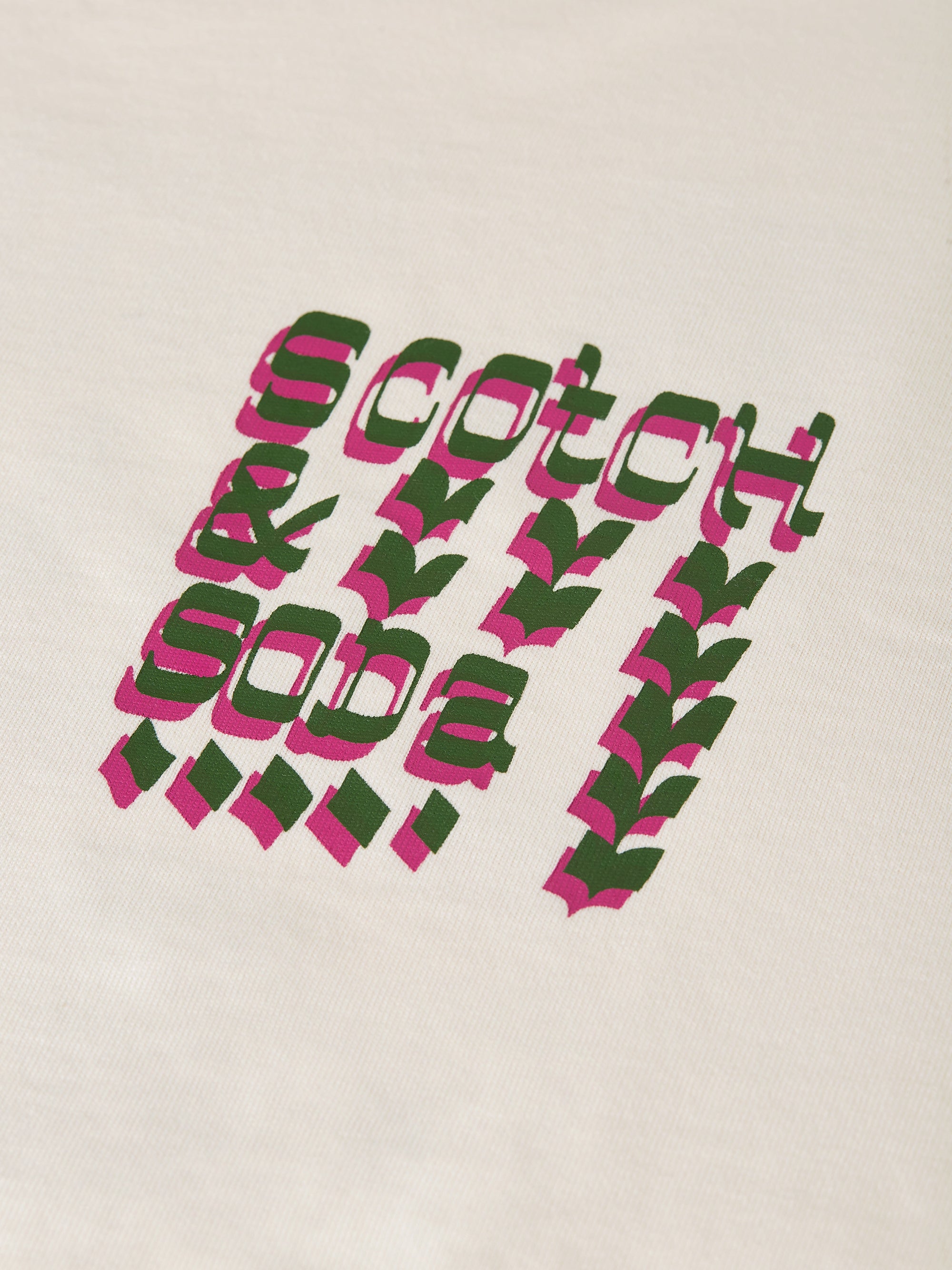 T-shirt coupe décontractée avec motif recto verso - Lait de poule