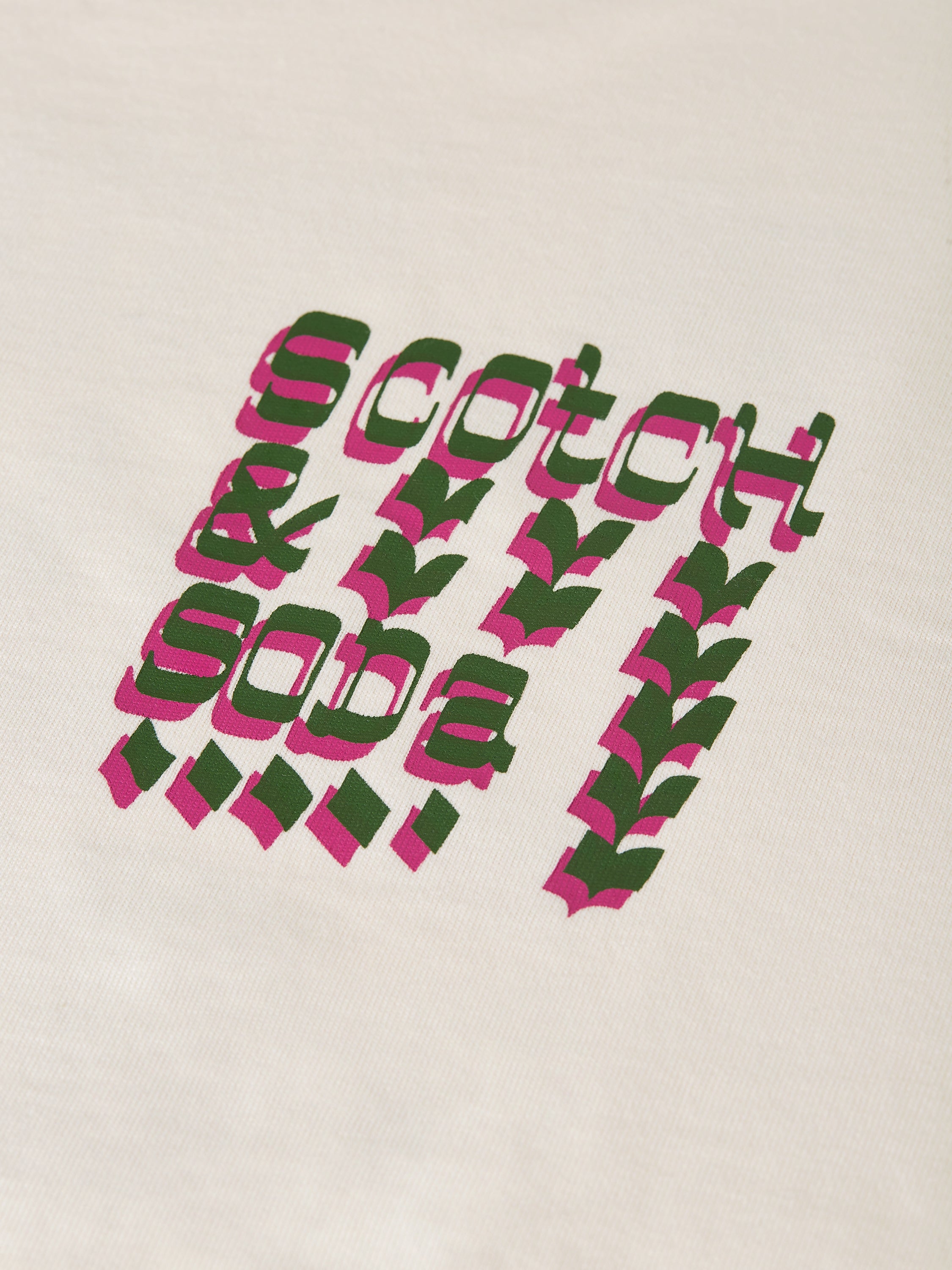 T-shirt coupe décontractée avec motif recto verso - Lait de poule