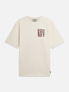 T-shirt coupe décontractée avec motif recto verso - Lait de poule
