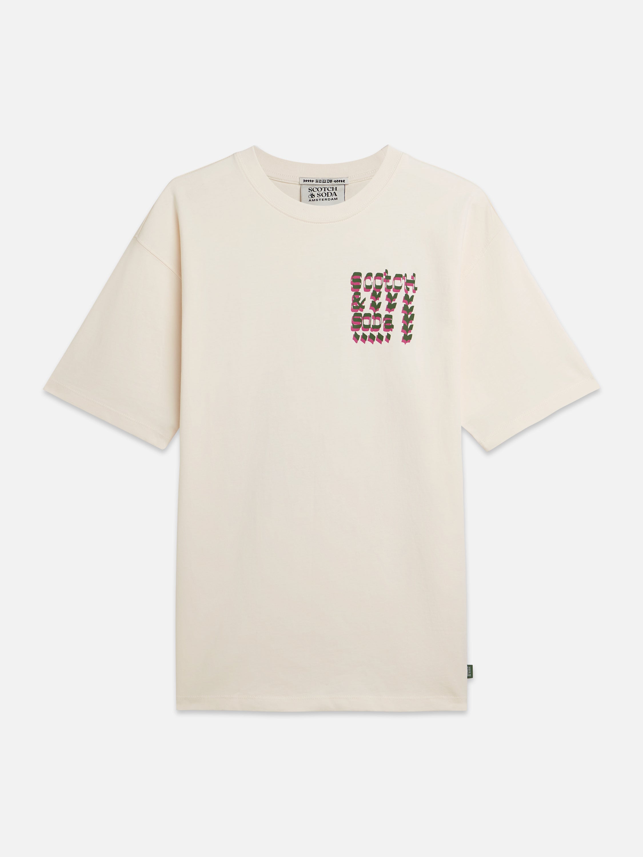 T-shirt coupe décontractée avec motif recto verso - Lait de poule