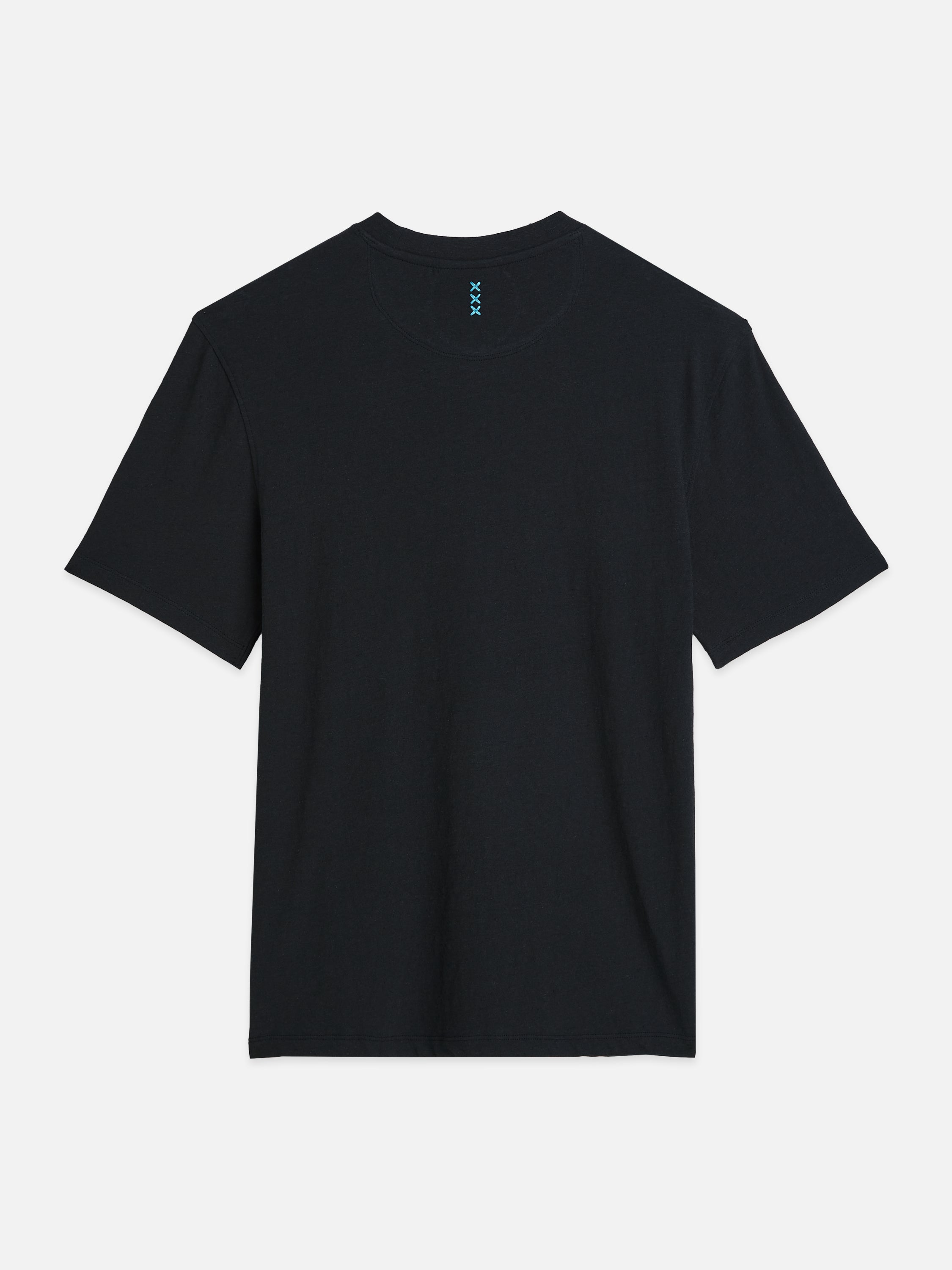 T-shirt 3 Crosses en coton et lin, coupe classique - Météorite