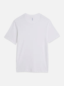 3 Crosses Cotton Linen Regular Fit T-Shirt - Bright White