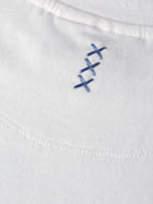 3 Crosses Cotton Linen Regular Fit T-Shirt - Bright White