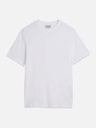 3 Crosses Cotton Linen Regular Fit T-Shirt - Bright White