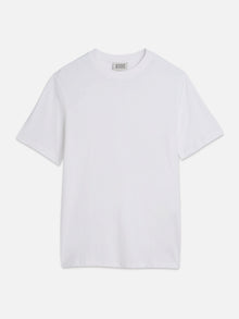 3 Crosses Cotton Linen Regular Fit T-Shirt - Bright White