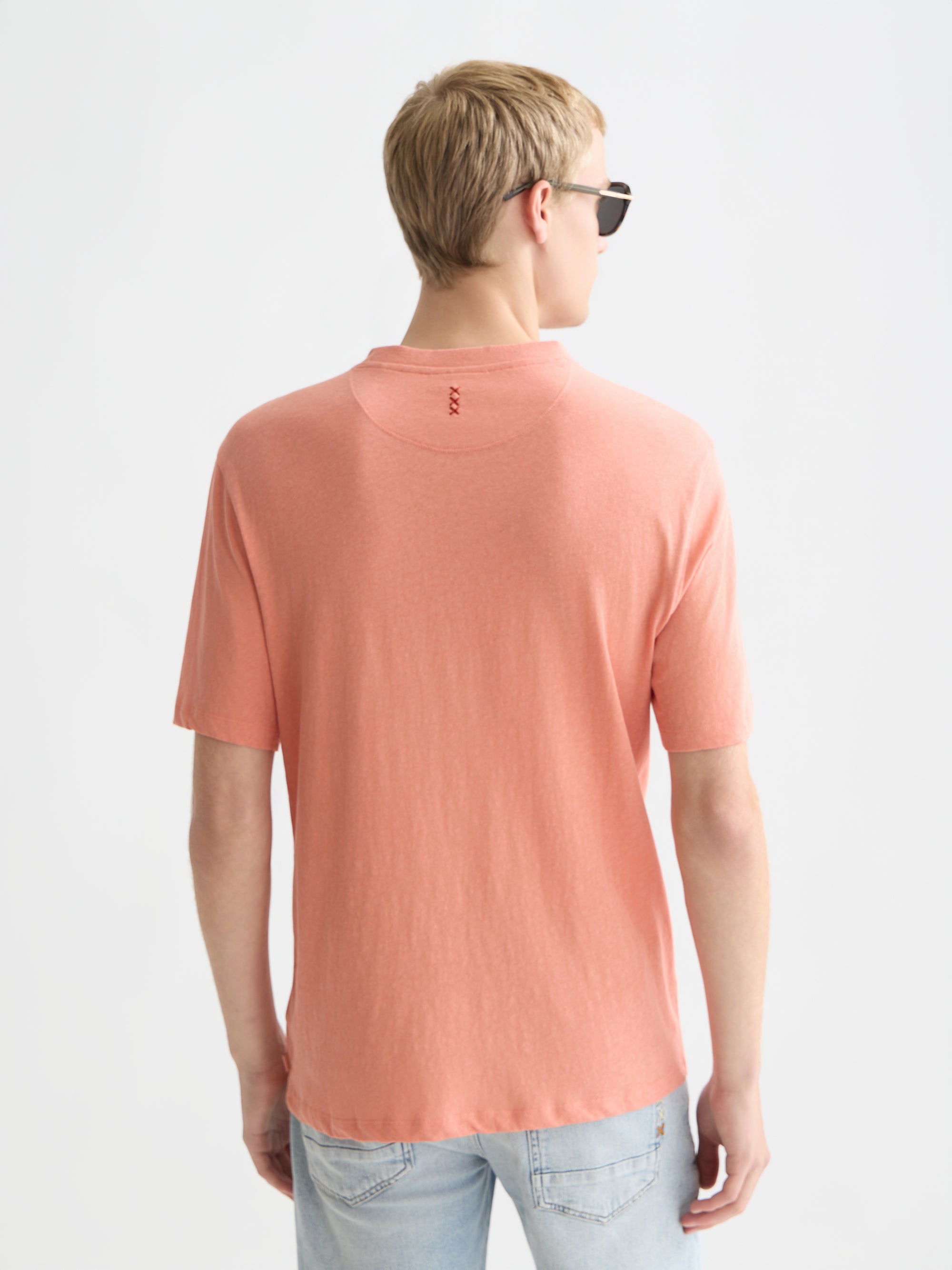 3 Crosses Cottonlinen Regular Fit T-Shirt - Canyon Clay