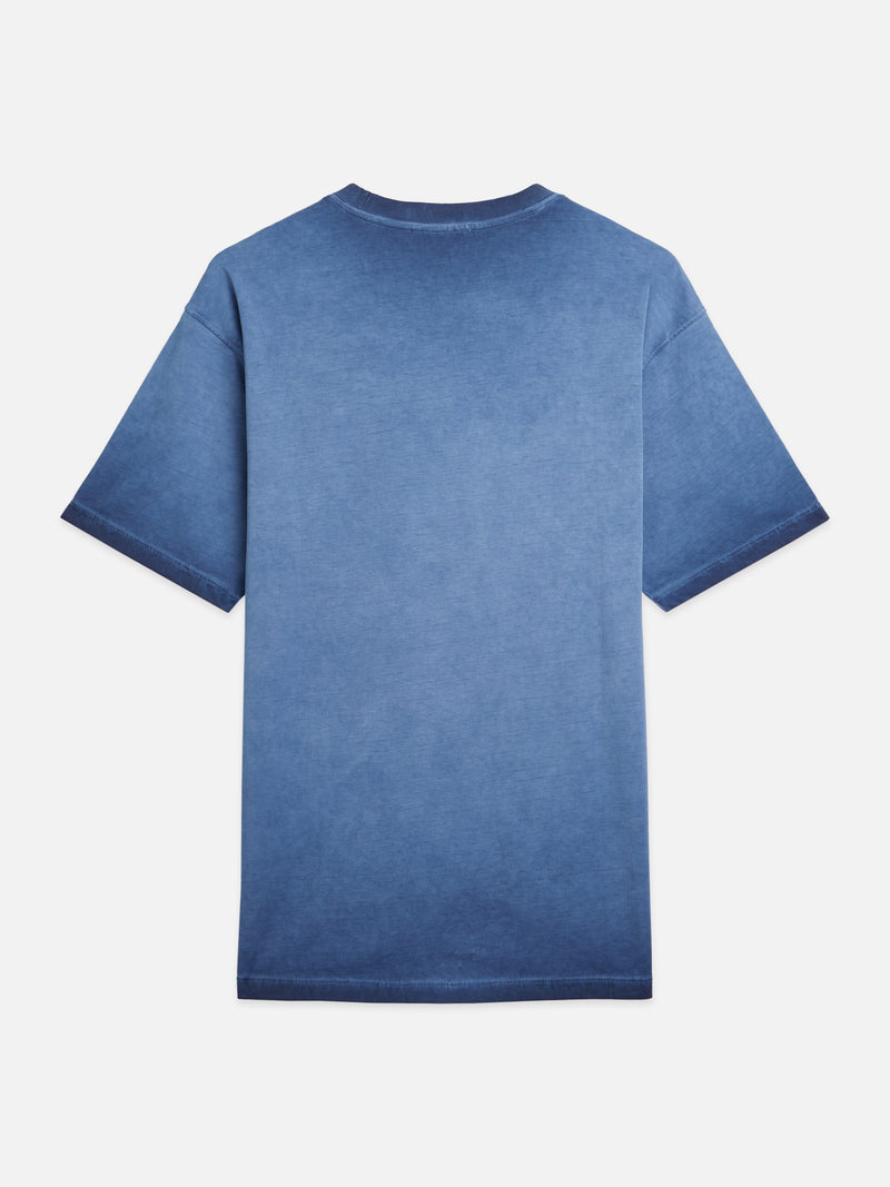 Embroidered Artwork Relaxed Fit Garmentdyed T-Shirt - Pageant Blue
