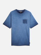 Embroidered Artwork Relaxed Fit Garmentdyed T-Shirt - Pageant Blue