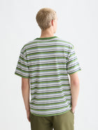 Relaxed Fit Yarndyed T-Shirt - Garden Green Stripe