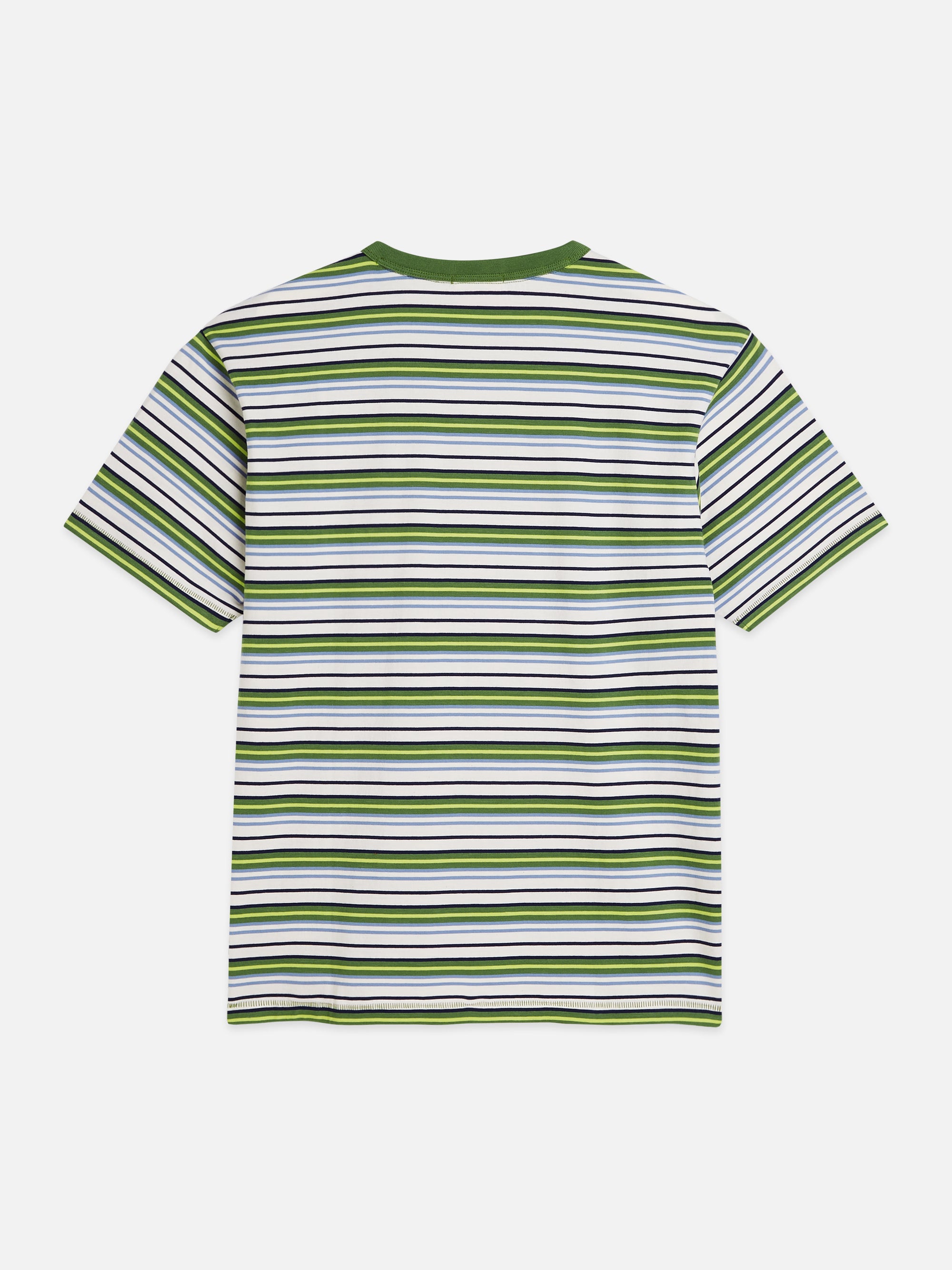 Relaxed Fit Yarndyed T-Shirt - Garden Green Stripe