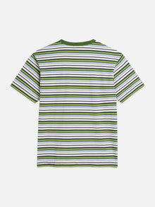 Relaxed Fit Yarndyed T-Shirt - Garden Green Stripe