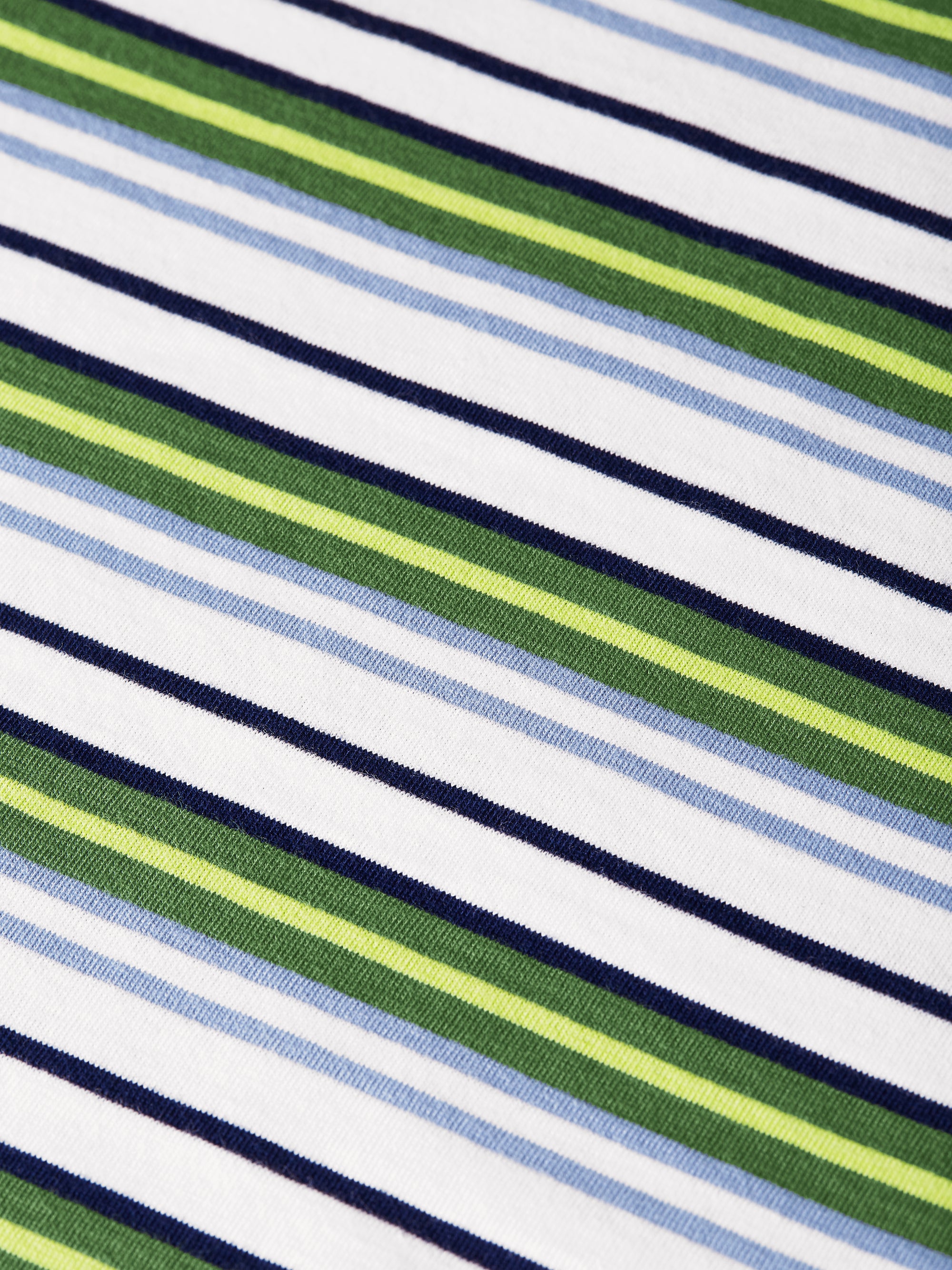 Relaxed Fit Yarndyed T-Shirt - Garden Green Stripe