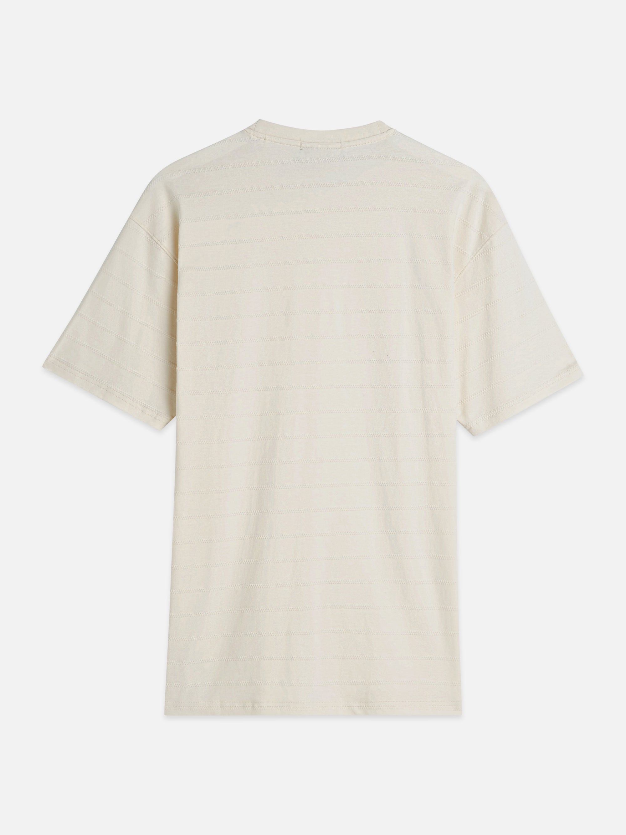 Structured Jacquard Relaxed Fit T-Shirt - Eggnog