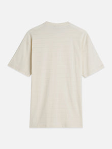 Structured Jacquard Relaxed Fit T-Shirt - Eggnog