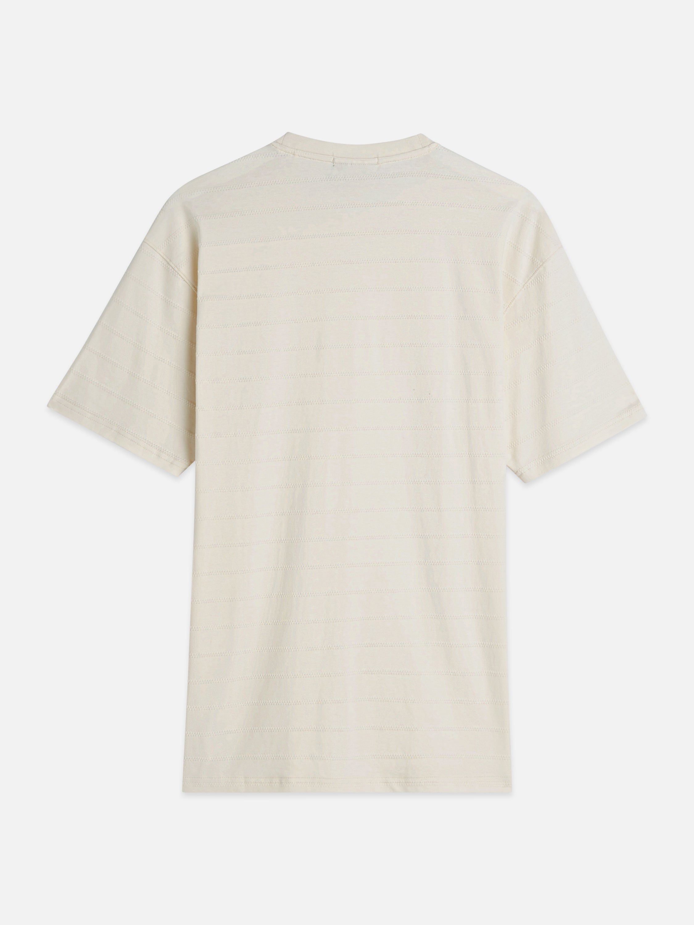 Structured Jacquard Relaxed Fit T-Shirt - Eggnog