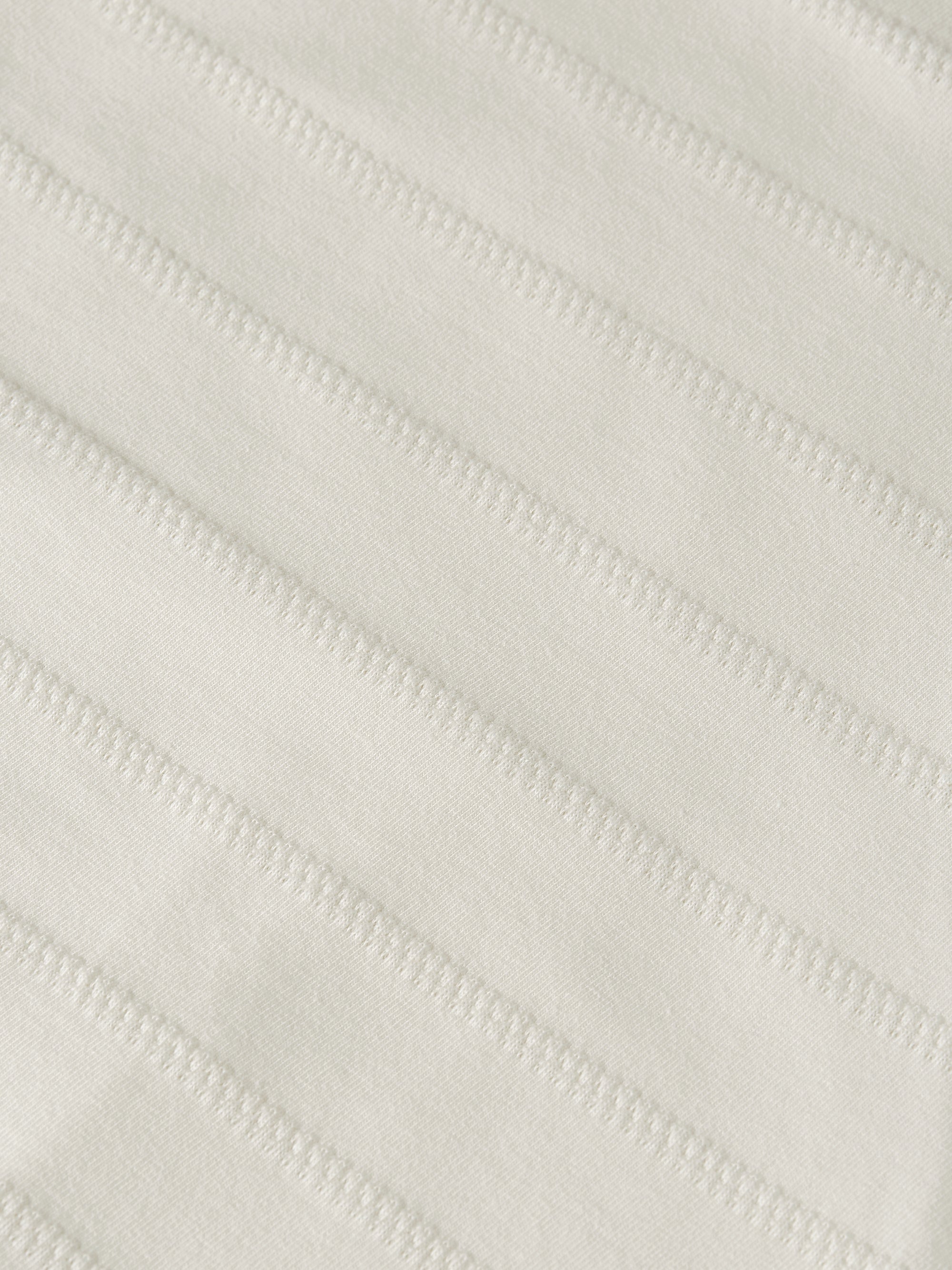 Structured Jacquard Relaxed Fit T-Shirt - Eggnog
