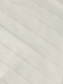 Structured Jacquard Relaxed Fit T-Shirt - Eggnog