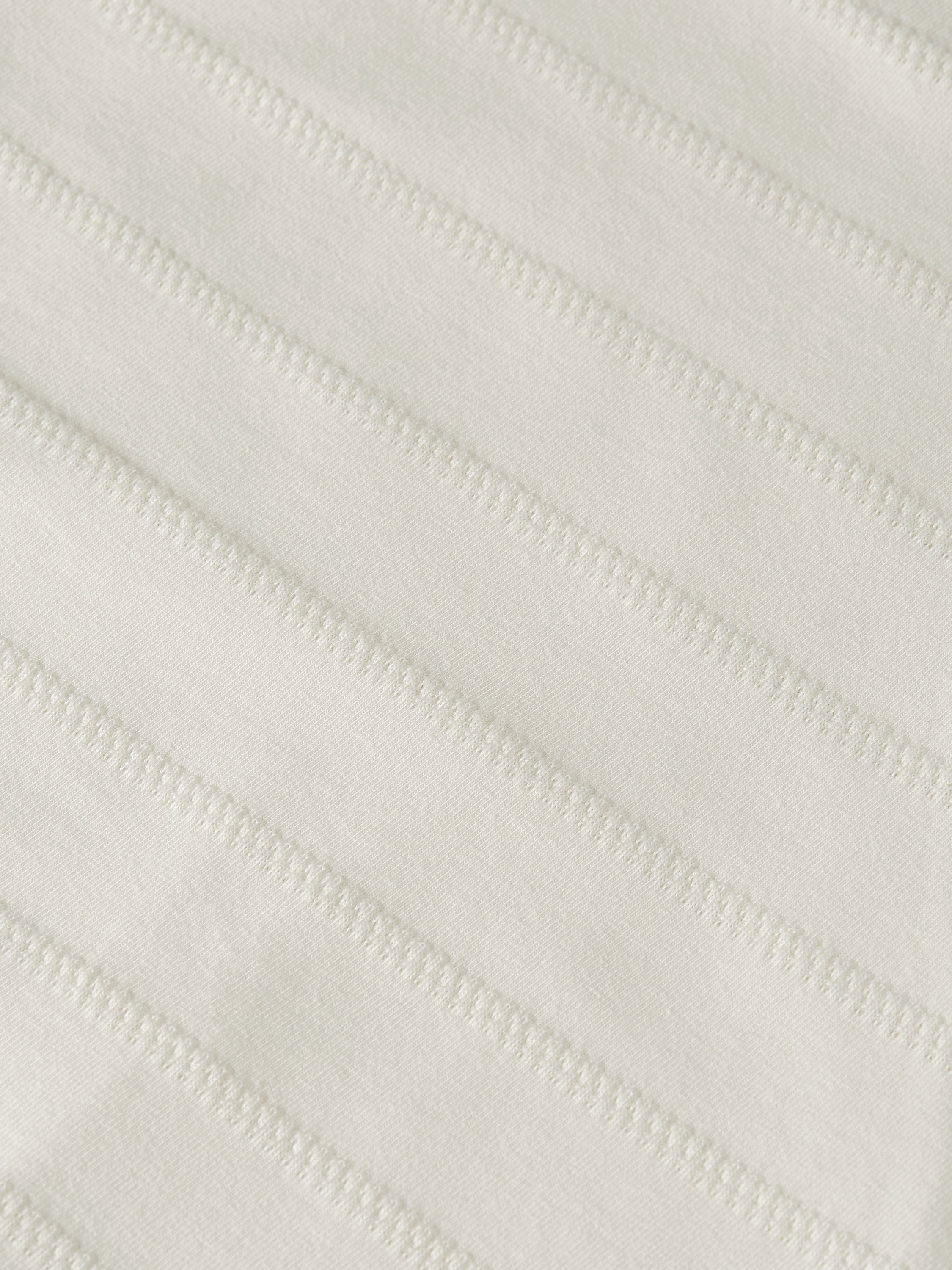 Structured Jacquard Relaxed Fit T-Shirt - Eggnog