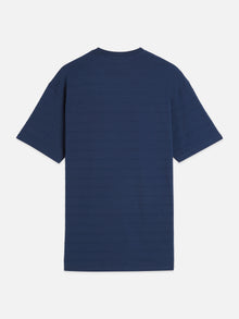Structured Jacquard Relaxed Fit T-Shirt - Pageant Blue