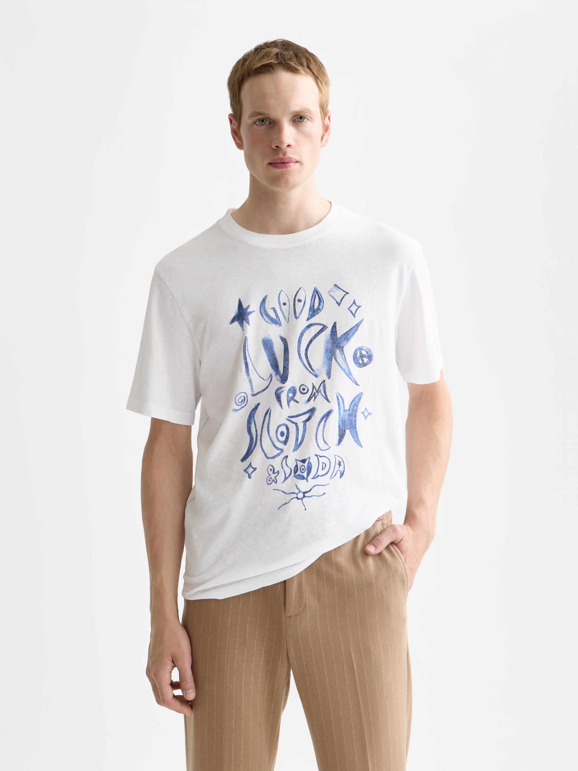 Washed Graphic Regularfit T-Shirt - Off White