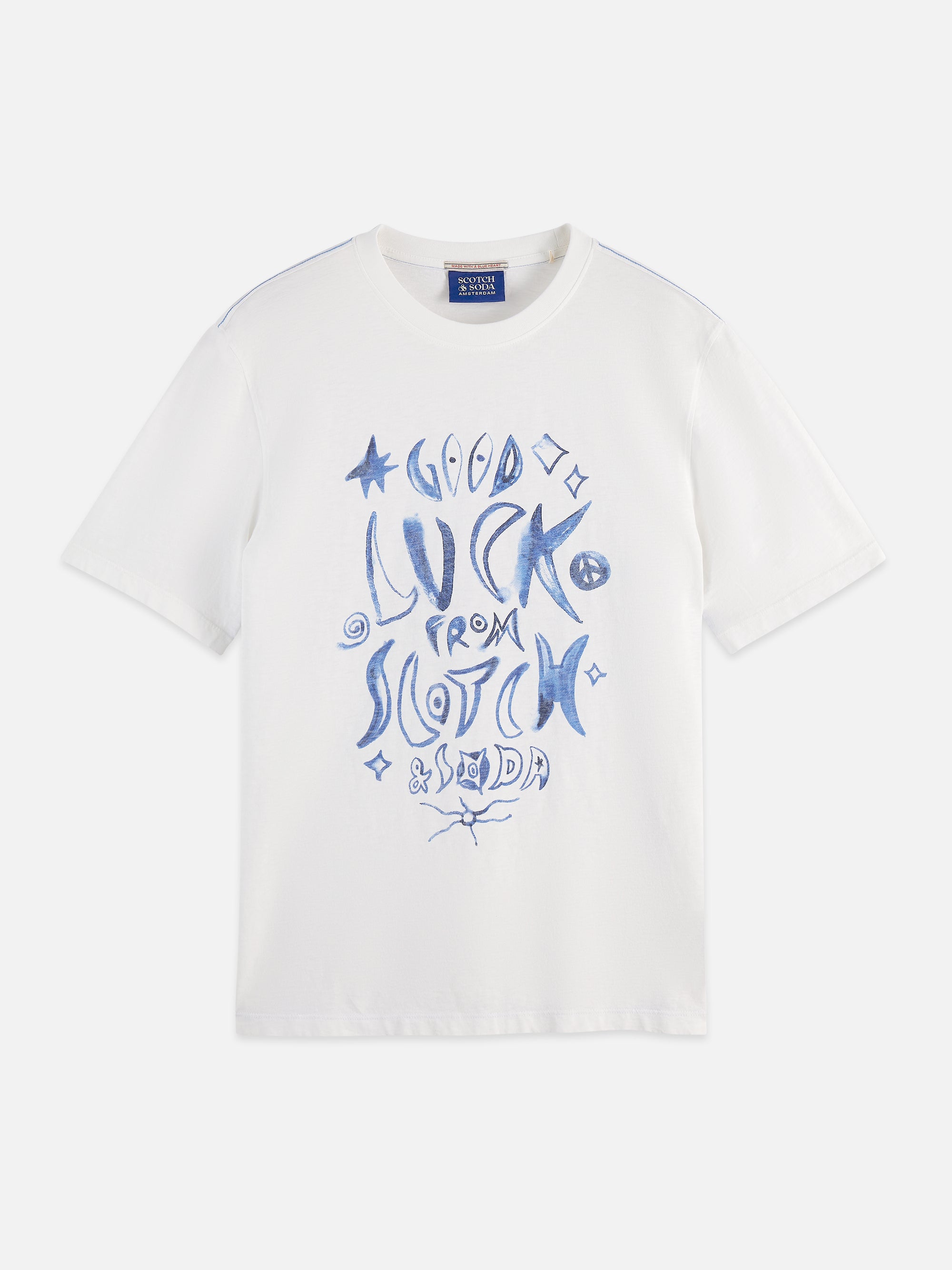 Washed Graphic Regularfit T-Shirt - Off White