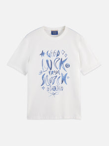 Washed Graphic Regularfit T-Shirt - Off White