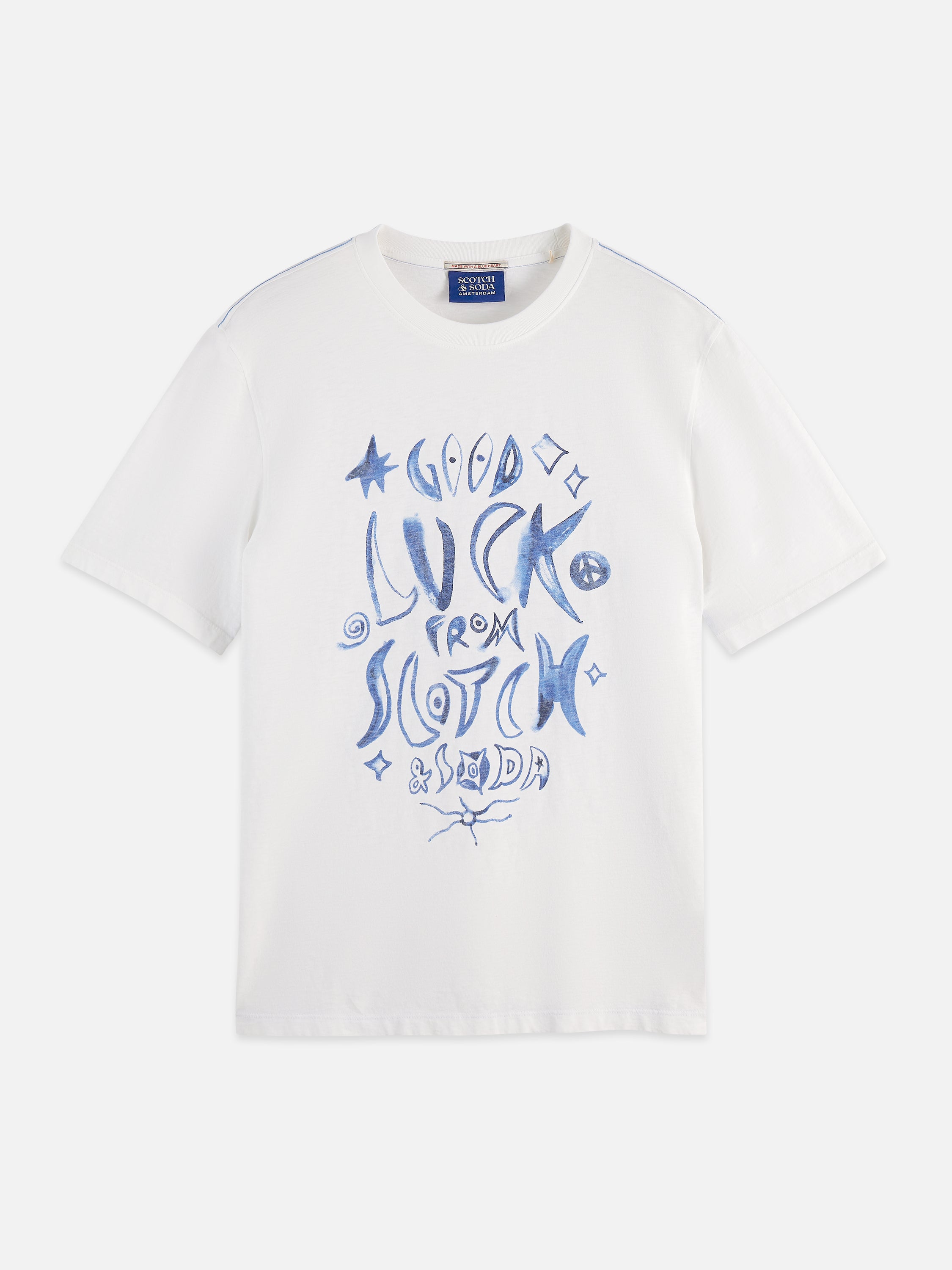 Washed Graphic Regularfit T-Shirt - Off White