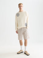 Embroidered Relaxed Fit Sweatshirt - Eggnog