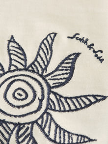 Embroidered Relaxed Fit Sweatshirt - Eggnog