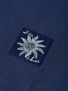 T-shirt à manches longues coupe décontractée avec motif au dos - Bleu concours