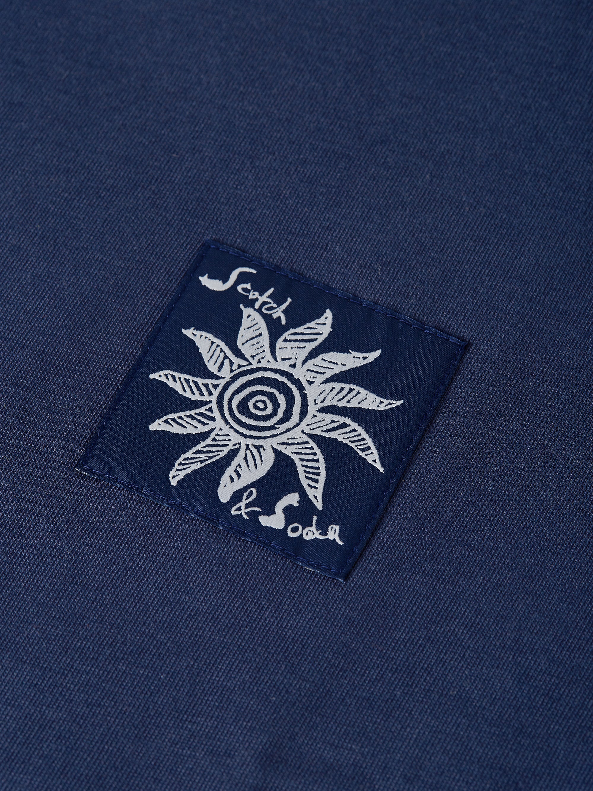 T-shirt à manches longues coupe décontractée avec motif au dos - Bleu concours