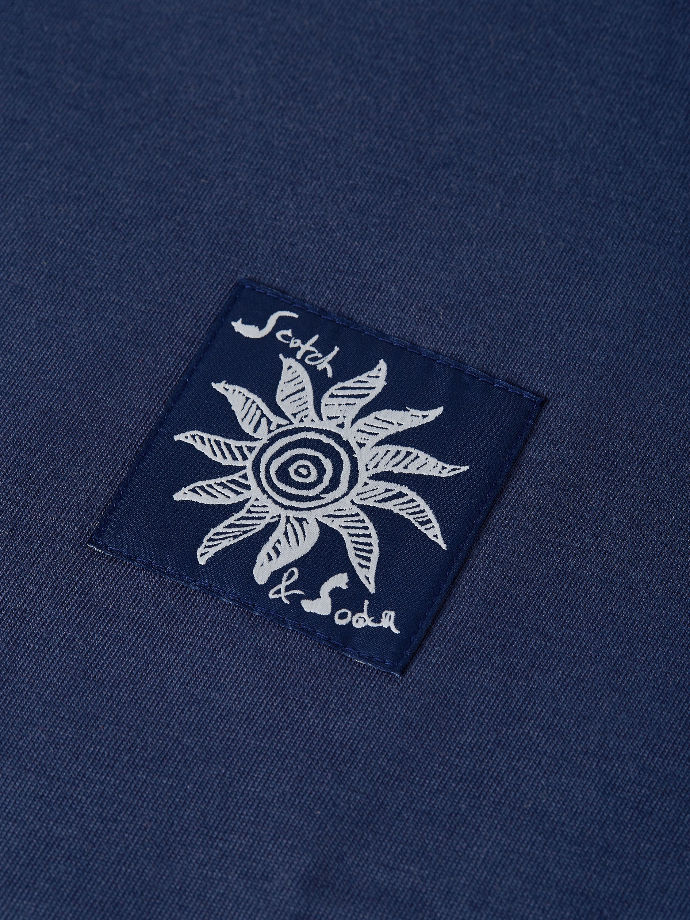 T-shirt à manches longues coupe décontractée avec motif au dos - Bleu concours