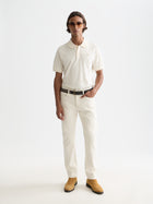 Pique Chest Logo Polo - Eggnog