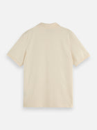 Pique Chest Logo Polo - Eggnog