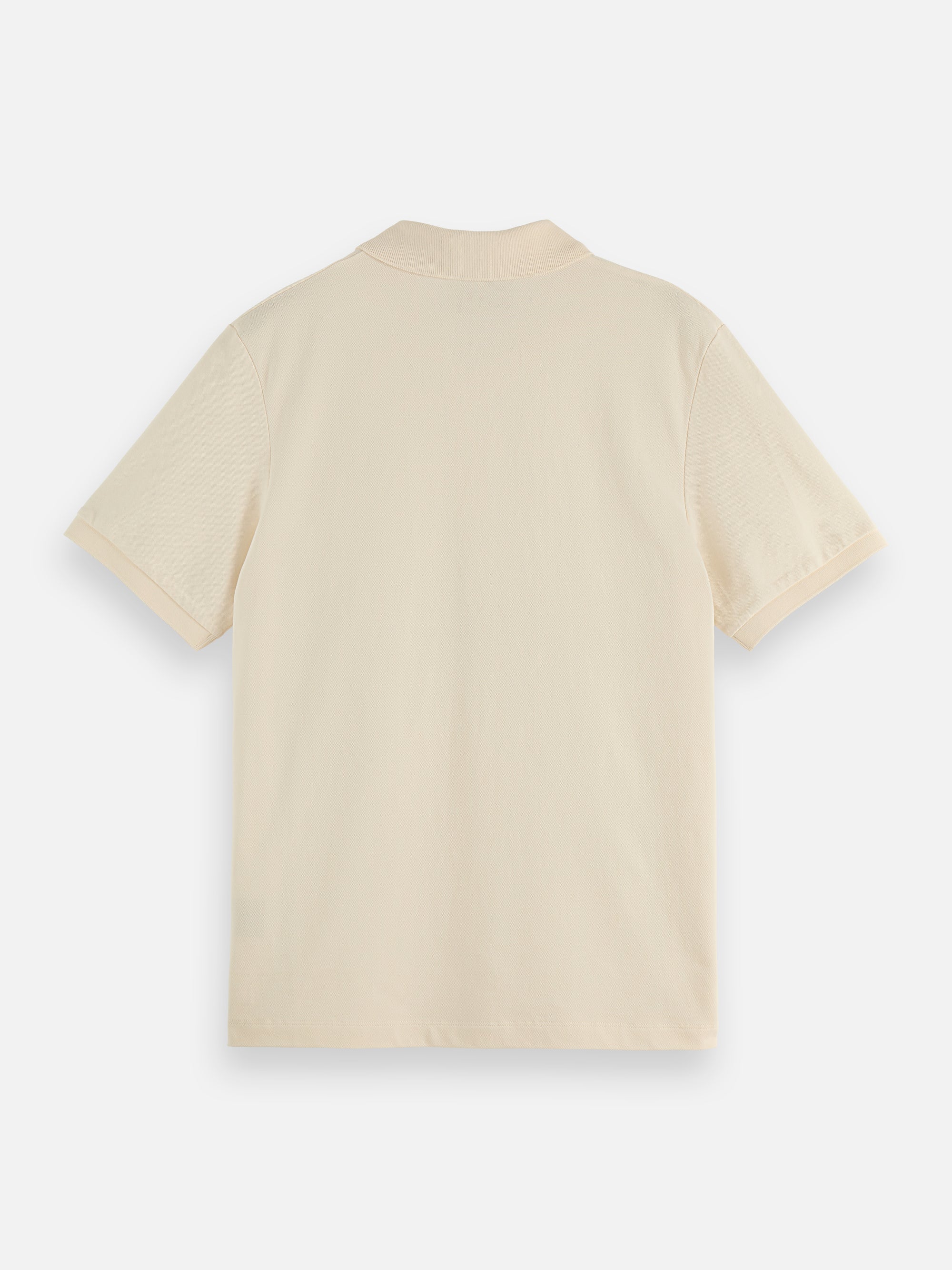 Pique Chest Logo Polo - Eggnog