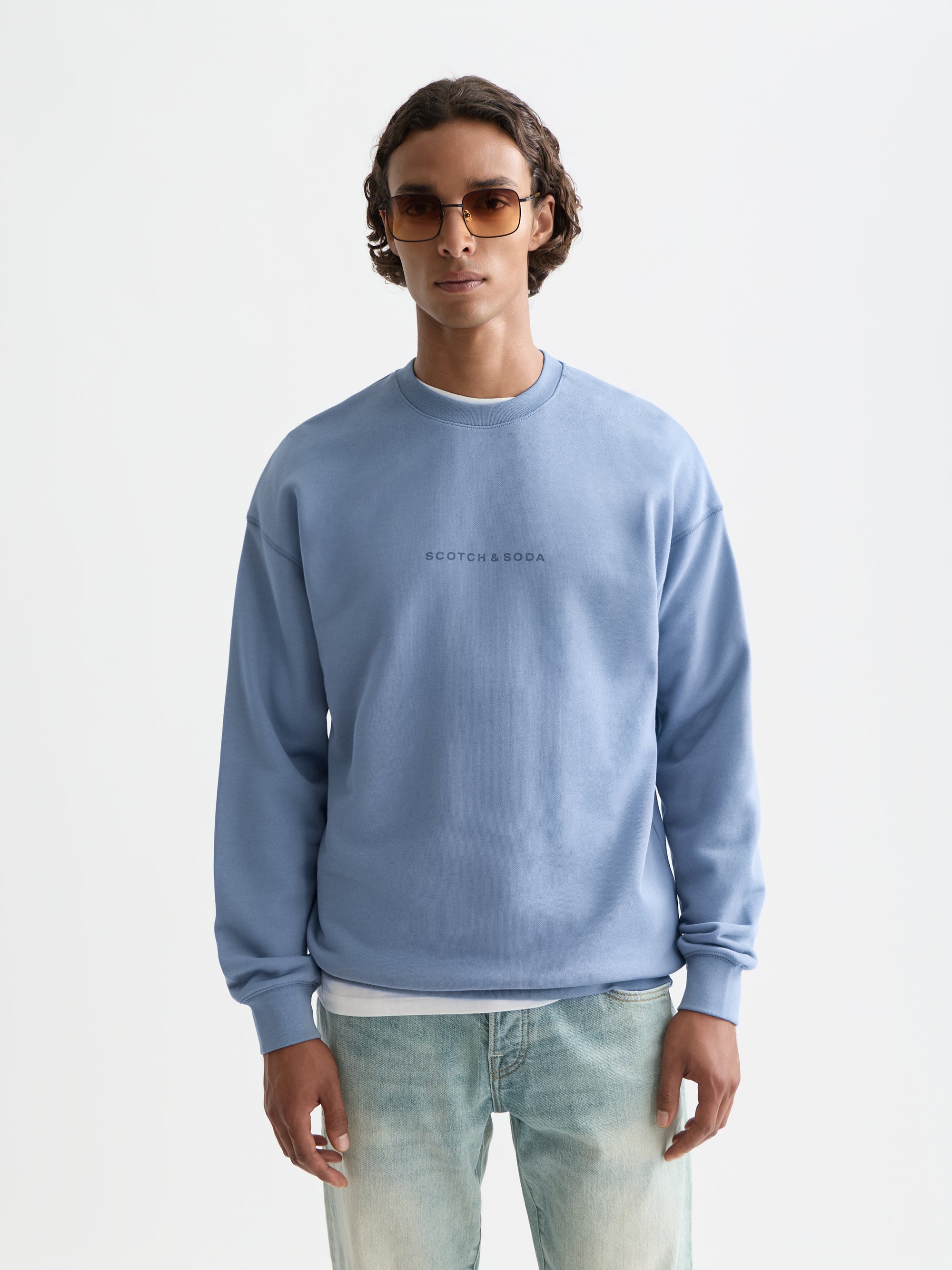 Seasonal Core Front Chest Logo Relaxed Fit Sweatshirt - Infinity