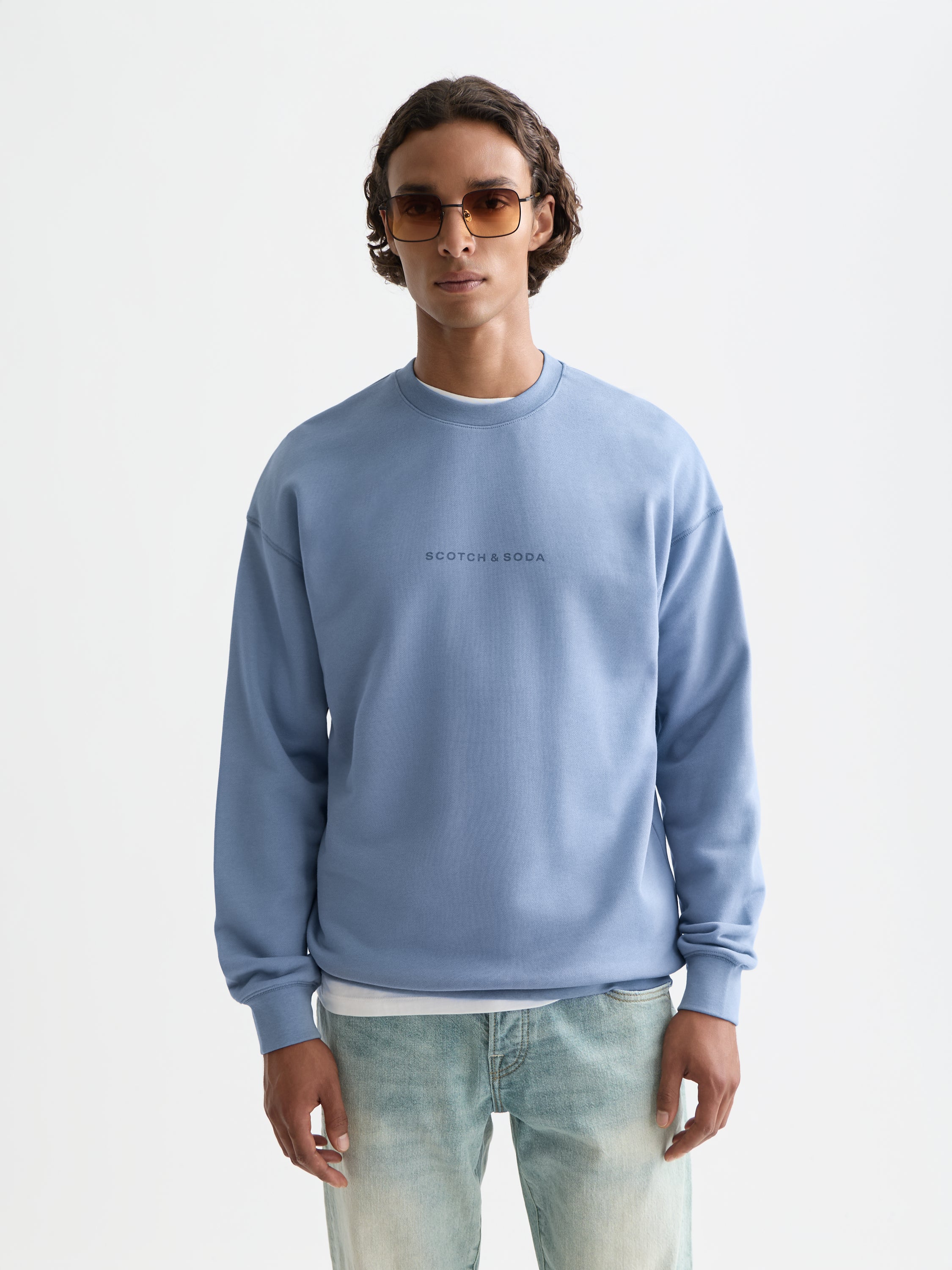 Seasonal Core Front Chest Logo Relaxed Fit Sweatshirt - Infinity