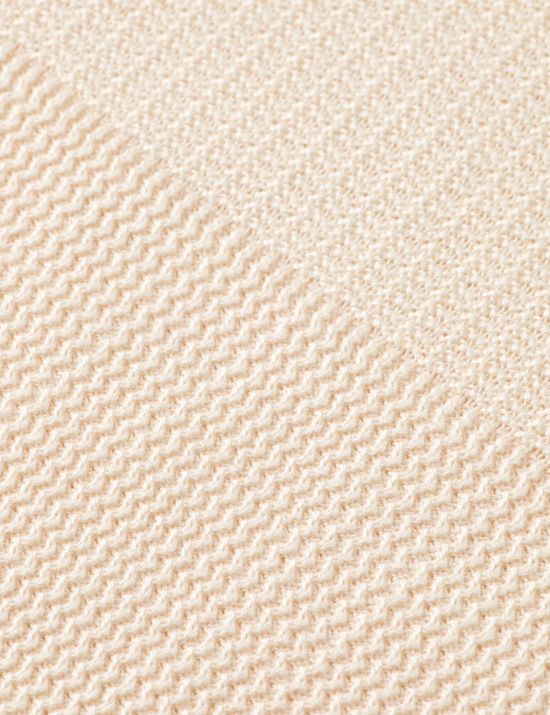 Regular Fit Knitted Polo - Eggnog