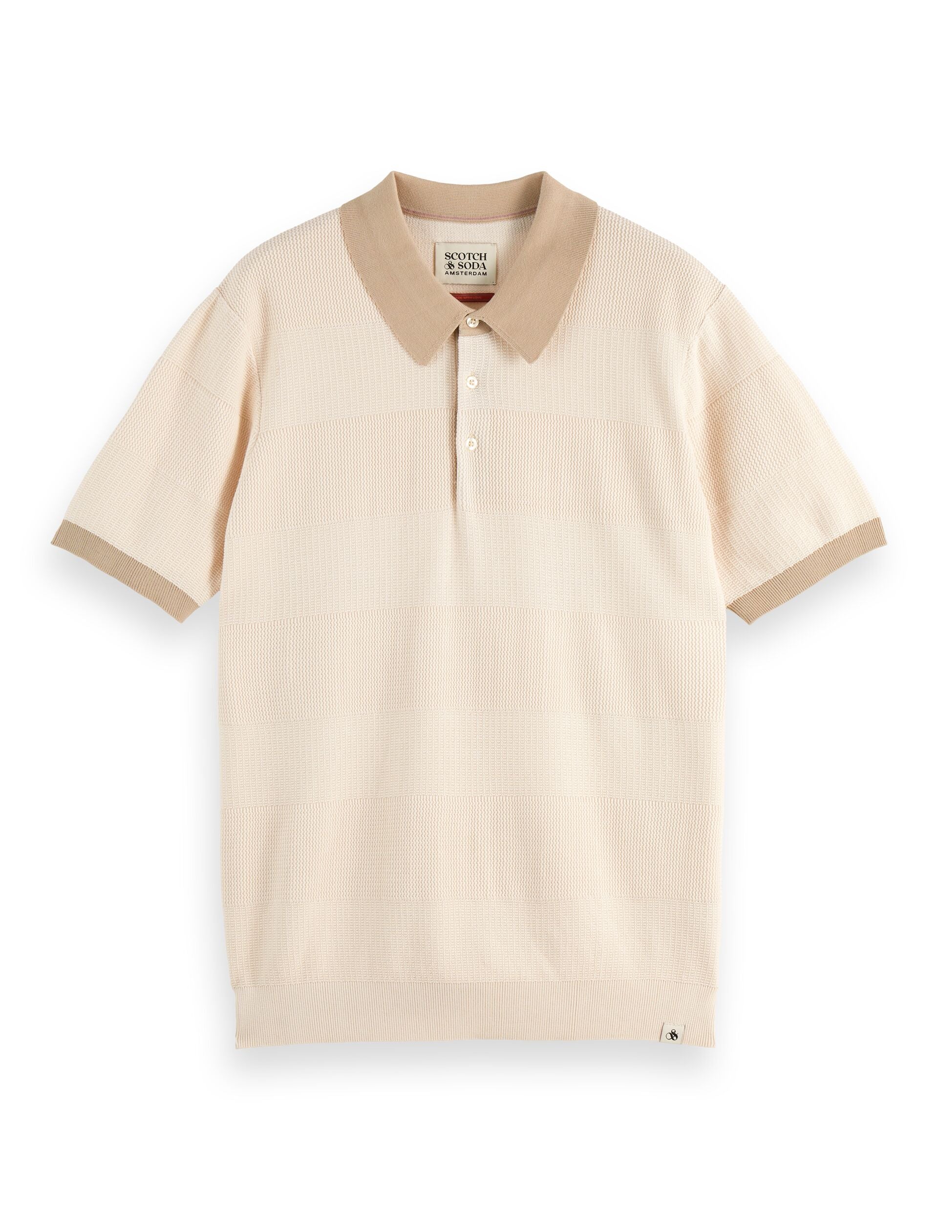 Regular Fit Knitted Polo - Eggnog