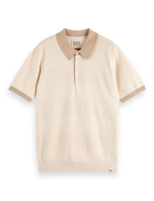 Regular Fit Knitted Polo - Eggnog