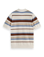 Regular Fit Knitted Striped Polo - Plaza Taupe Stripe