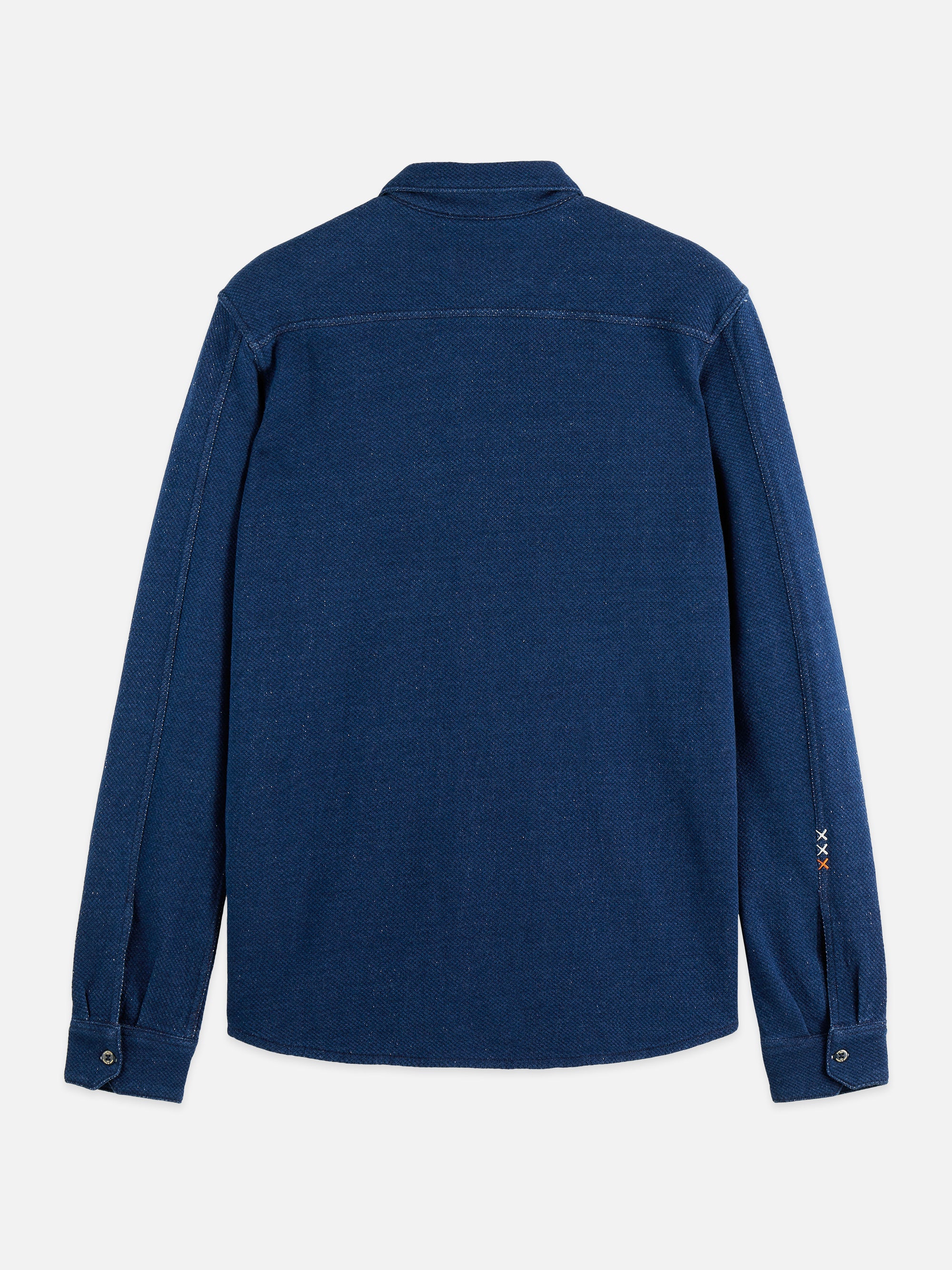 Washed Indigo Textured Jersey Shirt - Indigo