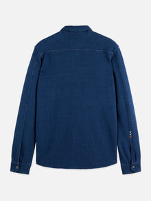 Washed Indigo Textured Jersey Shirt - Indigo