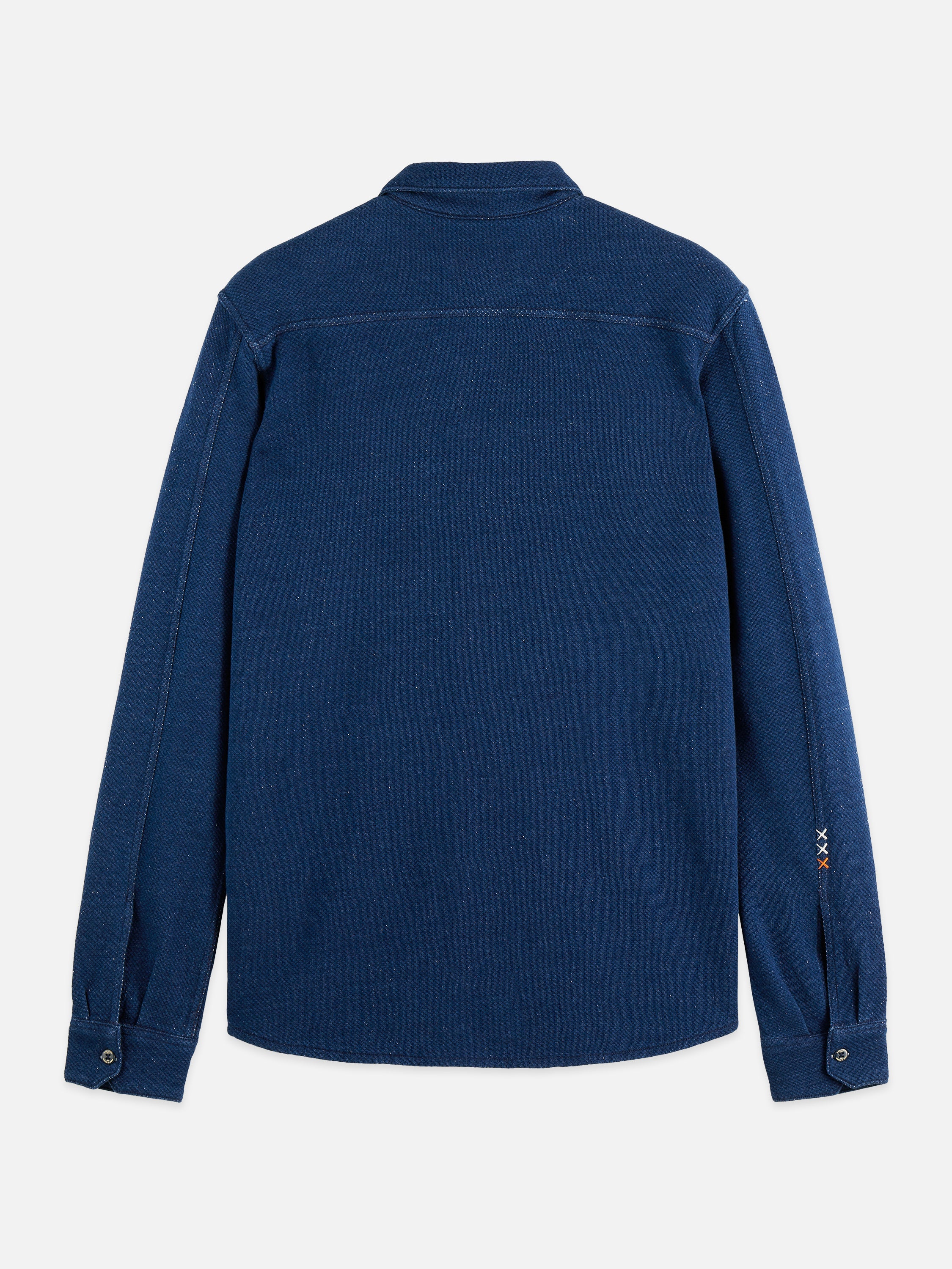 Washed Indigo Textured Jersey Shirt - Indigo