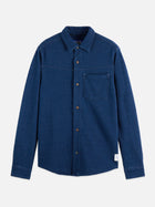 Washed Indigo Textured Jersey Shirt - Indigo