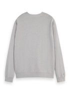 Washed Denim Graphic Sweat - Grey Melange